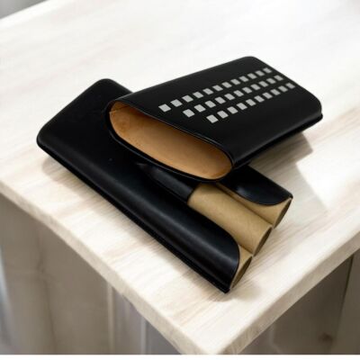 Cohiba Behike Deri Puro Kılıfı 3lü Siyah/Byz (64Ring) - 3