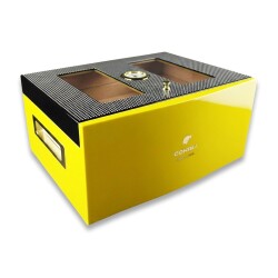 Cohiba Camlı Puro Kutusu Humidor Sarı 70's - Cigarte