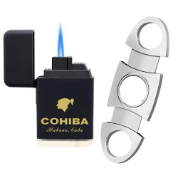 Cohiba Küllük Çakmak ve Metal Kesici Puro Aksesuar Seti Wide Tekli - 4