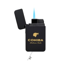 Cohiba Plastik Jet Alev Delicili Puro Çakmağı Siyah - COHİBA (1)