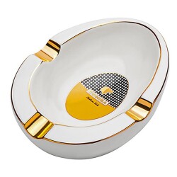 Cohiba Porselen Puro Küllüğü Beyaz/Gold 3lü - 1