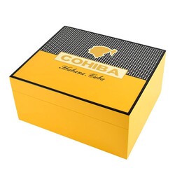 Cohiba Sarı Humidor Puro Kutusu ve Aksesuar Seti - Thumbnail