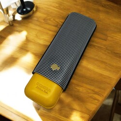 Cohiba Ubrique Deri Puro Kılıfı 2li Sarı/Siyah (64Ring) - Habanos (1)