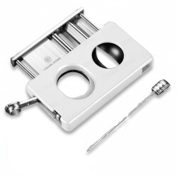 Çok Fonsiyonlu Metal Double Puro Kesici Delici ve İğne Beyaz - CigarLoong (1)