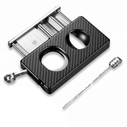 Çok Fonsiyonlu Metal Double Puro Kesici Delici ve İğne Karbon - CigarLoong (1)
