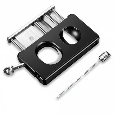 Çok Fonsiyonlu Metal Double Puro Kesici Delici ve İğne Siyah - 2