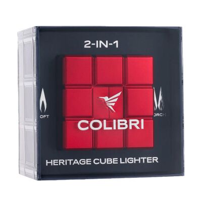 Colibri Cube Masa Çakmağı 2 Alev Kırmızı LI125T2 - 3