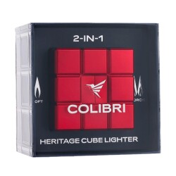 Colibri Cube Masa Çakmağı 2 Alev Kırmızı LI125T2 - 3