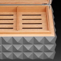 Colibri Grand Quasar Humidor Puro Kutusu Gunmetal 120's - 3