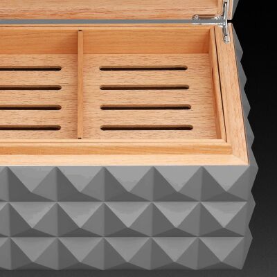 Colibri Grand Quasar Humidor Puro Kutusu Gunmetal 120's - 3