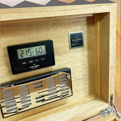 Colibri Grand Quasar Humidor Puro Kutusu Gunmetal 120's - 4