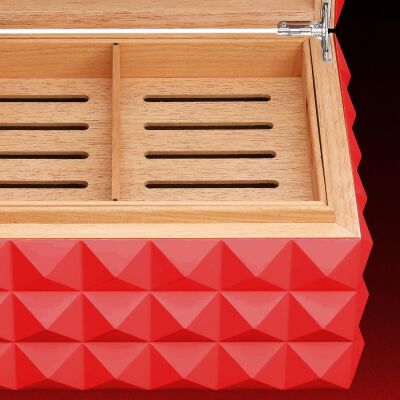 Colibri Grand Quasar Humidor Puro Kutusu Kırmızı 120's - 3