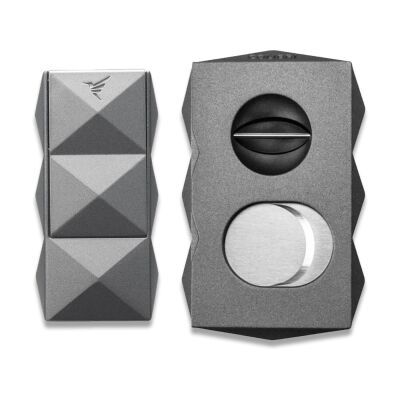 Colibri Quasar Hand 2 Alev Delicili Puro Çakmak Ve Quasar SV Cut Double Puro Kesici Gri Set - 1