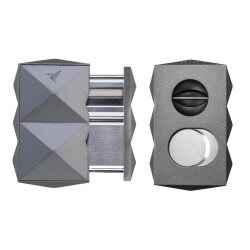 Colibri Quasar Hand 2 Alev Delicili Puro Çakmak Ve Quasar SV Cut Double Puro Kesici Gri Set - 3