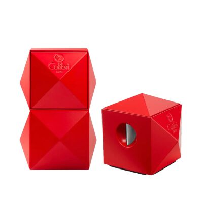 Colibri Quasar Masaüstü Puro Çakmak ve Kesici Seti Kırmızı - 1