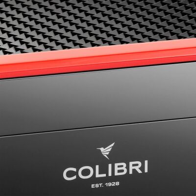 Colibri Rally Humidor Puro Kutusu Piano Siyah/Kırmızı 120's - 4