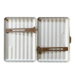 COOL - Cool Bavul Desen Metal Kısa Sgara Tabakası 12li Satin Krom (1)