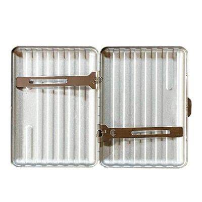 Cool Bavul Desen Metal Kısa Sgara Tabakası 12li Satin Krom - 2