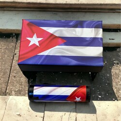 Cool Cuban Flag 3 Alev Puro Çakmağı Siyah - Thumbnail