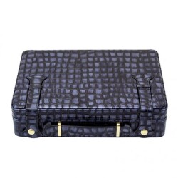 Croco Desen Seyahat Puro Kutusu Humidor İçi Sedir Siyah 18's - Lubinski