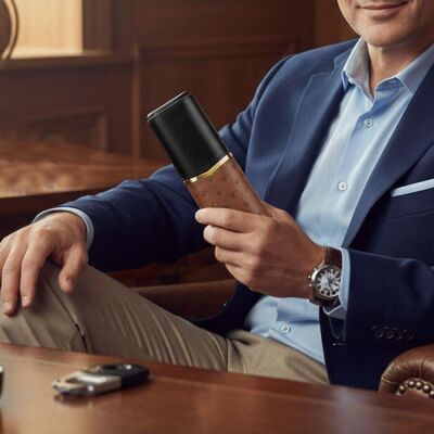 Croco Desenli Sedirli Deri Puro Kılıfı 2'li Kahve 58Ring - 3