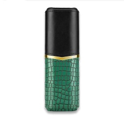 Croco Desenli Sedirli Deri Puro Kılıfı 2'li Yeşil 58Ring - CigarLoong