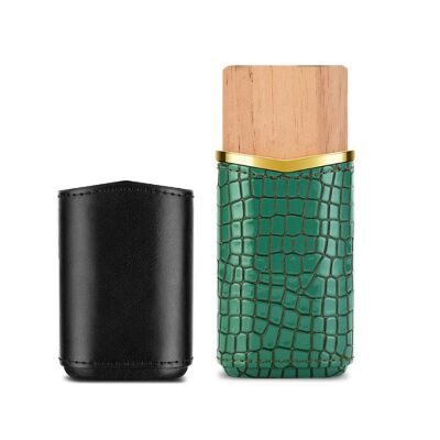 Croco Desenli Sedirli Deri Puro Kılıfı 2'li Yeşil 58Ring - 2