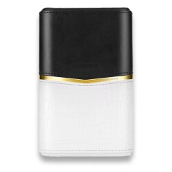 Croco Desenli Sedirli Deri Puro Kılıfı 4'lü Beyaz 58Ring - CigarLoong