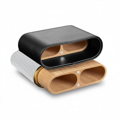 Croco Desenli Sedirli Deri Puro Kılıfı 4'lü Beyaz 58Ring - 3