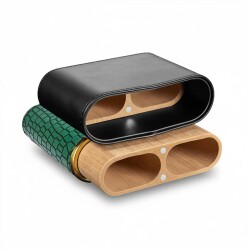 Croco Desenli Sedirli Deri Puro Kılıfı 4'lü Yeşil 58Ring - 3