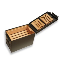 Cuba Habana İçi Sedir Metal Muhimmat Kasa Seyahat Humidoru - Cuba Habana (1)