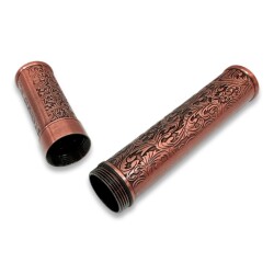 Damascus Desen Metal Puro Kılıfı Tüpü Tekli Bronze 50 Ring - 3