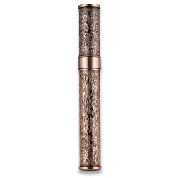 Damascus Desen Metal Puro Kılıfı Tüpü Tekli Bronze 50 Ring - CigarLoong