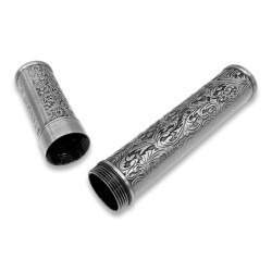 Damascus Desen Metal Puro Kılıfı Tüpü Tekli Silver 50 Ring - 3