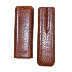 Davidoff Croco Deri Puro Kılıfı Churchill Taba 2li (46Ring) - Davidoff (1)