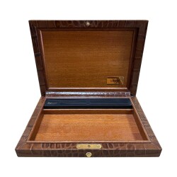 Davidoff Croco Deri Seyahat Puro Kutusu Kahve - Davidoff (1)