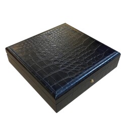 Davidoff Croco Deri Seyahat Puro Kutusu Siyah - Davidoff