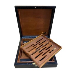 Davidoff Croco Deri Seyahat Puro Kutusu Siyah - Davidoff (1)