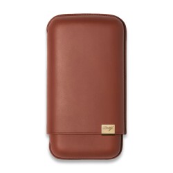 Davidoff Iconic Seri Deri Puro Kılıfı Kahve Gold 3lüi 64 Ring - Davidoff