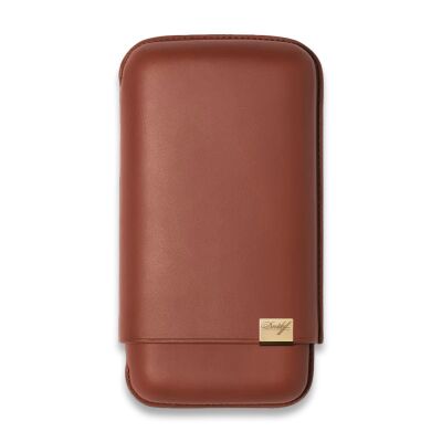 Davidoff Iconic Seri Deri Puro Kılıfı Kahve Gold 3lüi 64 Ring - 1