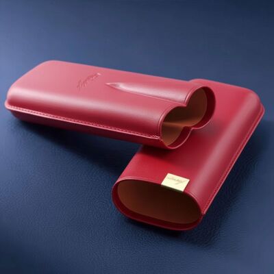 Davidoff Iconic Seri Deri Puro Kılıfı Kırmızı Gold 2li 64 Ring - 3