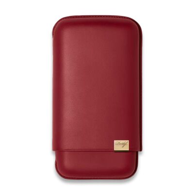 Davidoff Iconic Seri Deri Puro Kılıfı Kırmızı Gold 3lüi 64 Ring - 1