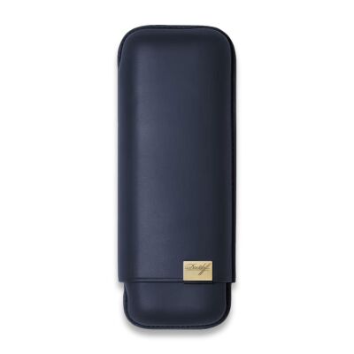 Davidoff Iconic Seri Deri Puro Kılıfı Lacivert Gold 2li 64 Ring - 1