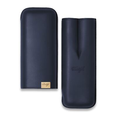 Davidoff Iconic Seri Deri Puro Kılıfı Lacivert Gold 2li 64 Ring - 2