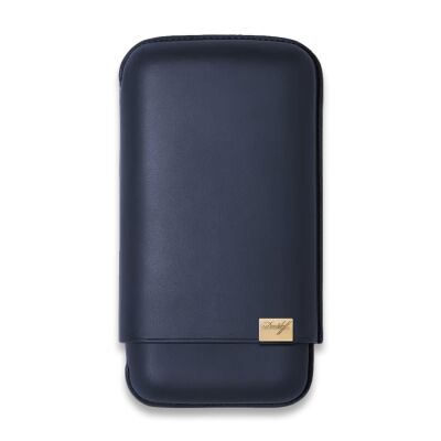 Davidoff Iconic Seri Deri Puro Kılıfı Lacivert Gold 3lüi 64 Ring - 1