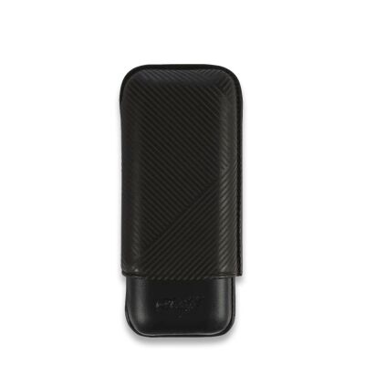 Davidoff Leaf Deri Puro Kılıfı Robusto Siyah 2li 56 Ring - 1