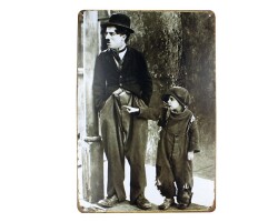 Dekoratif Vintage Metal Pano Chaplin 20x30 - T-BEK