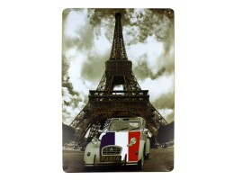 Dekoratif Vintage Metal Pano Eifell Tower 20x30 - T-BEK