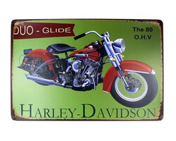 T-BEK - Dekoratif Vintage Metal Pano Harley Motor 20x30 (1)