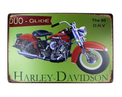 Dekoratif Vintage Metal Pano Harley Motor 20x30 - T-BEK